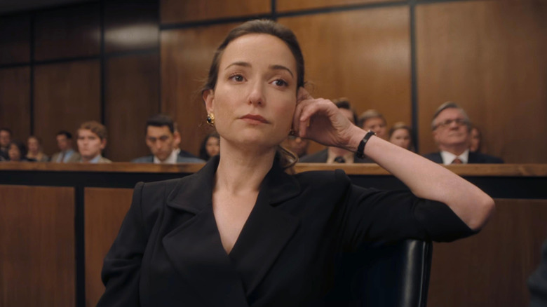 Pam Bozanich is annoyed in "Monsters: The Lyle and Erik Menendez Story"