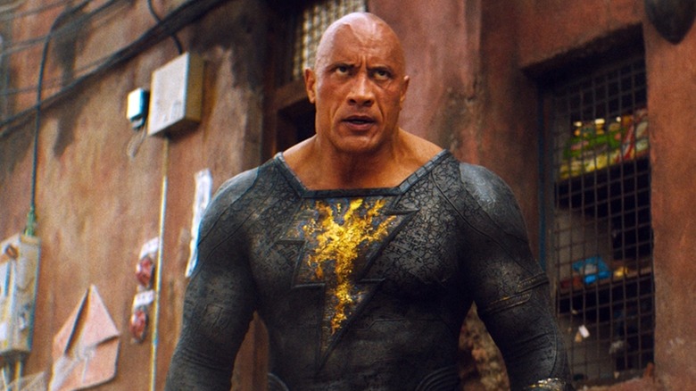 Black Adam outside