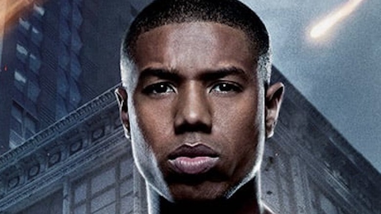 Michael B. Jordan on Fantastic Four poster 