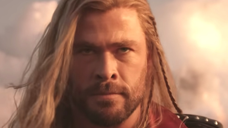 Thor scowling with blond hair