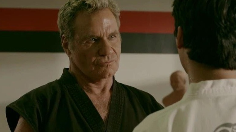 John Kreese confronting one of his students