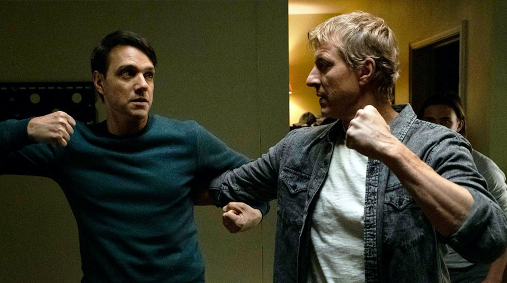 Daniel and Johnny squaring off in Cobra Kai