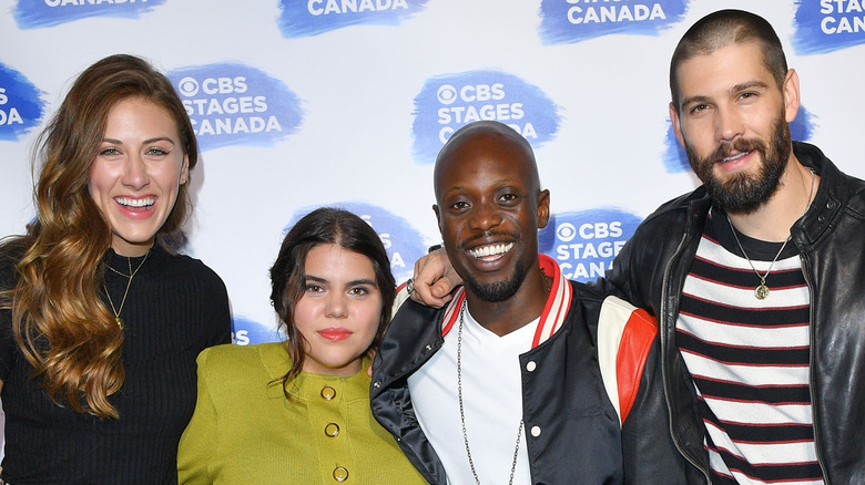 The In the Dark cast smiling for press at event