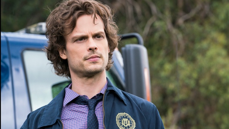 Spencer Reid looking skeptical