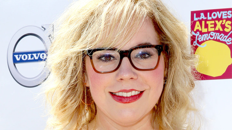 Kristen Vangsness smiling on red carpet