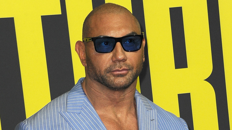 Dave Bautista at the Stuber premiere