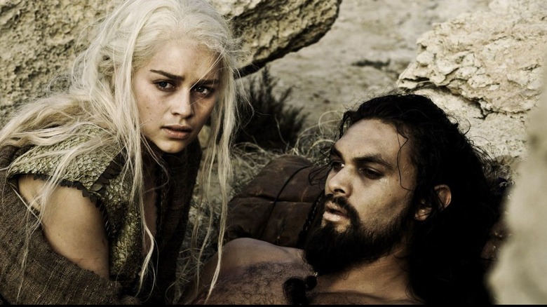 Dany holding comatose Drogo