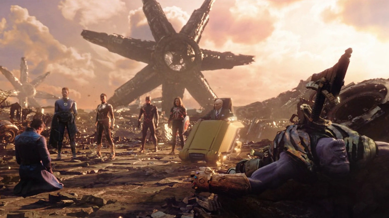 Thanos laying dead on Titan