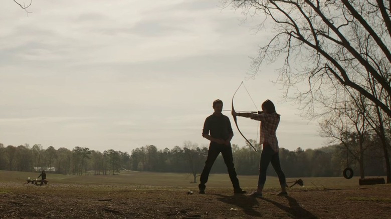Clint Barton teaching daughter