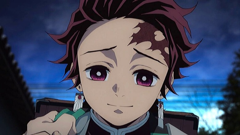 Tanjiro warmly looking down