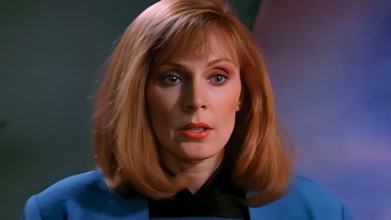 Dr. Crusher looking stunned