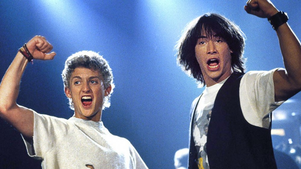 Alex Winter as "Bill" and Keanu Reeves as "Ted" in Bill and Ted's Excellent Adventure