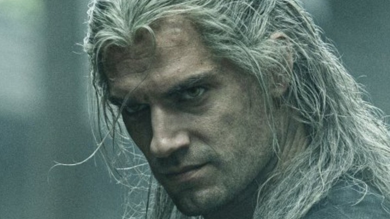 Geralt of Rivia glaring