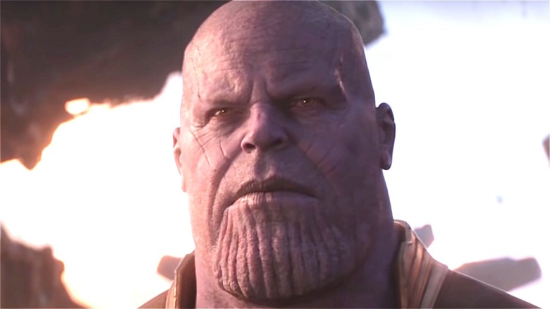 Thanos staring determinedly