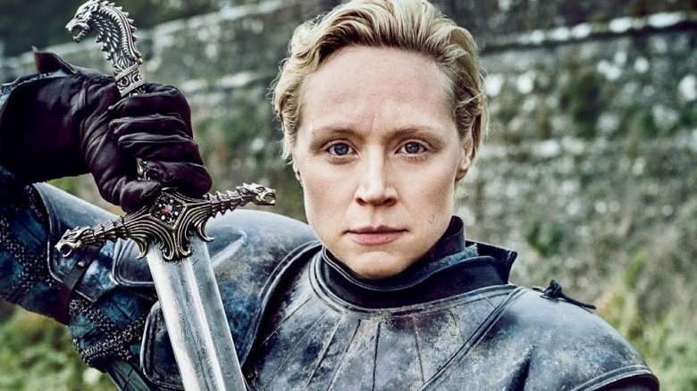 Gwendoline Christie as Brienne of Tarth on Game of Thrones