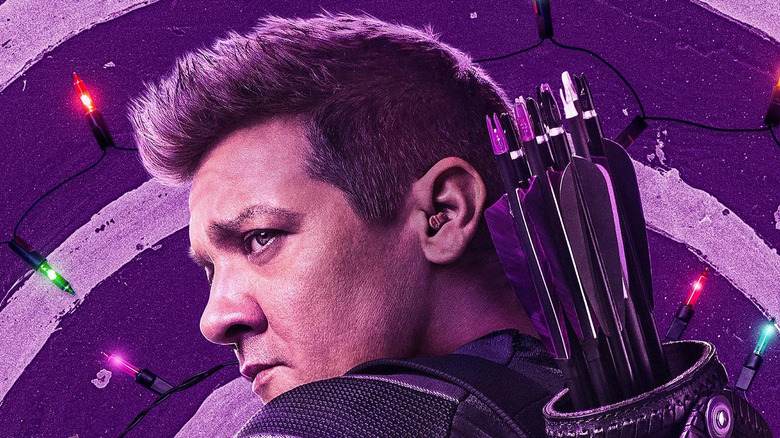 Hawkeye looks over his shoulder