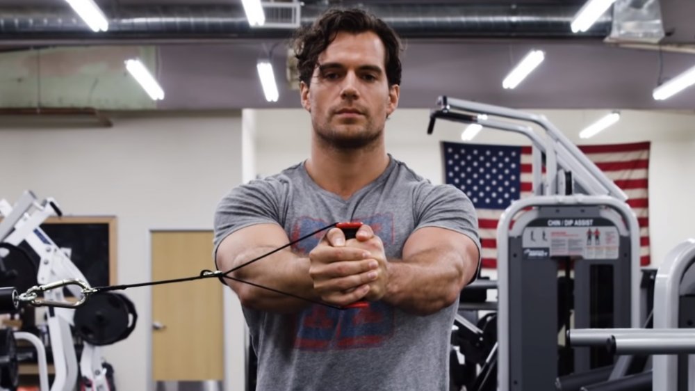 Henry Cavill in gym