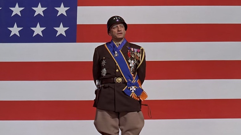 Patton gives a speech