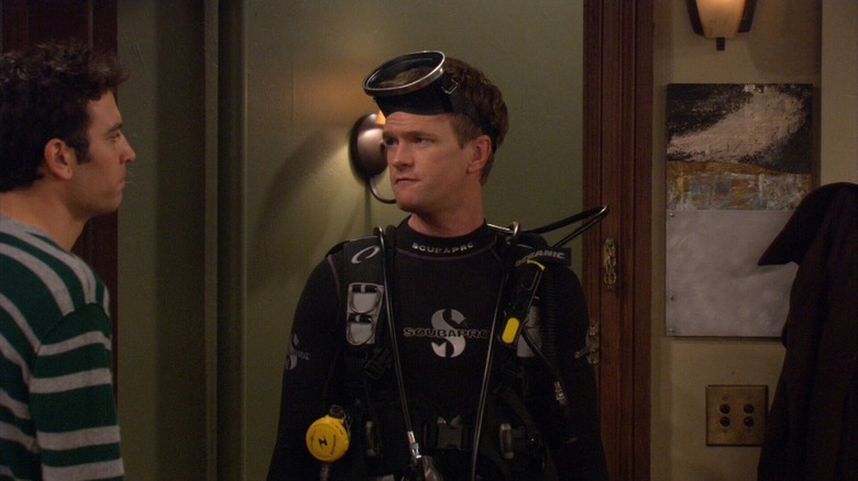 Barney in a scuba suit on How I Met Your Mother