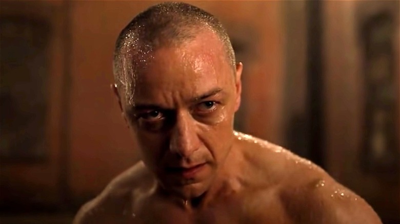 Glass' James McAvoy shirtless in the rain