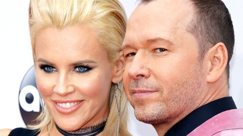 Donnie Wahlberg and Jenny McCarthy pause for a picture