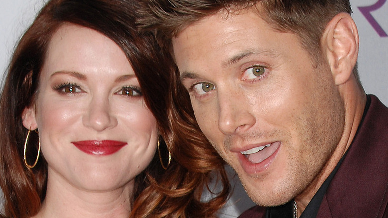 Jensen and Danneel Ackles smiling