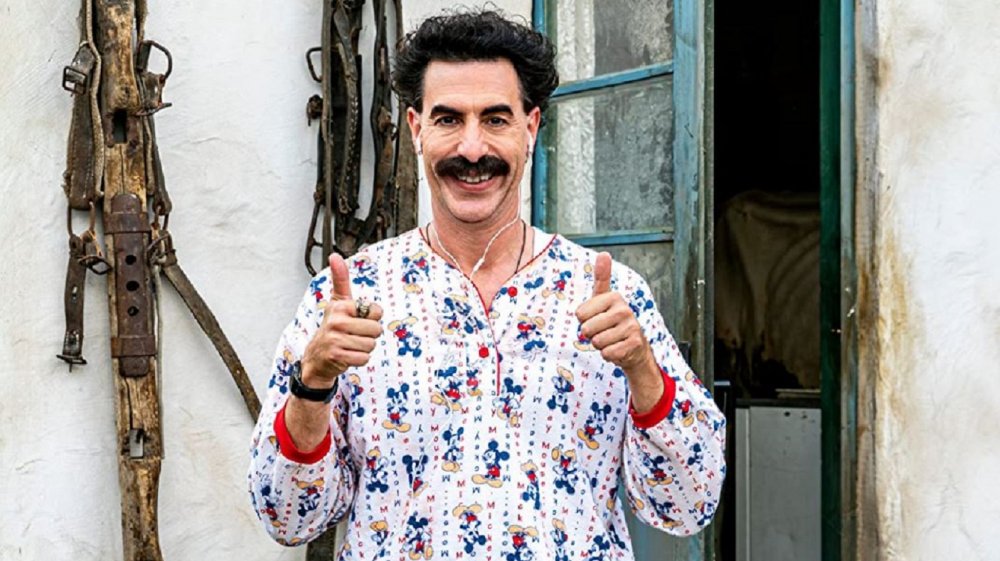 Sascha Baron Cohen as Borat Sagdiyev in Borat Subsequent Moviefilm