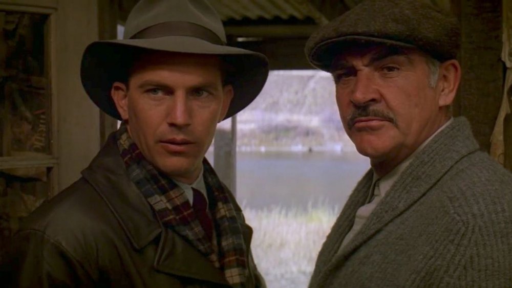 Kevin Costner and Sean Connery glare