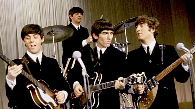 The Beatles perform in "A Hard Day's Night"