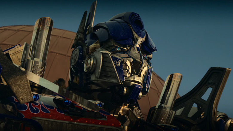 close-up of Optimus Prime in 