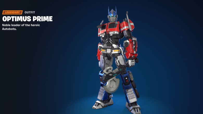 Optimus Prime's "Fortnite" skin