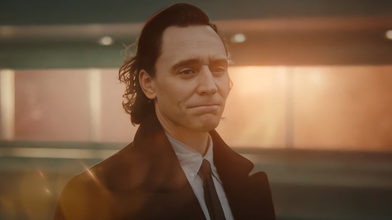 Loki with stern expression