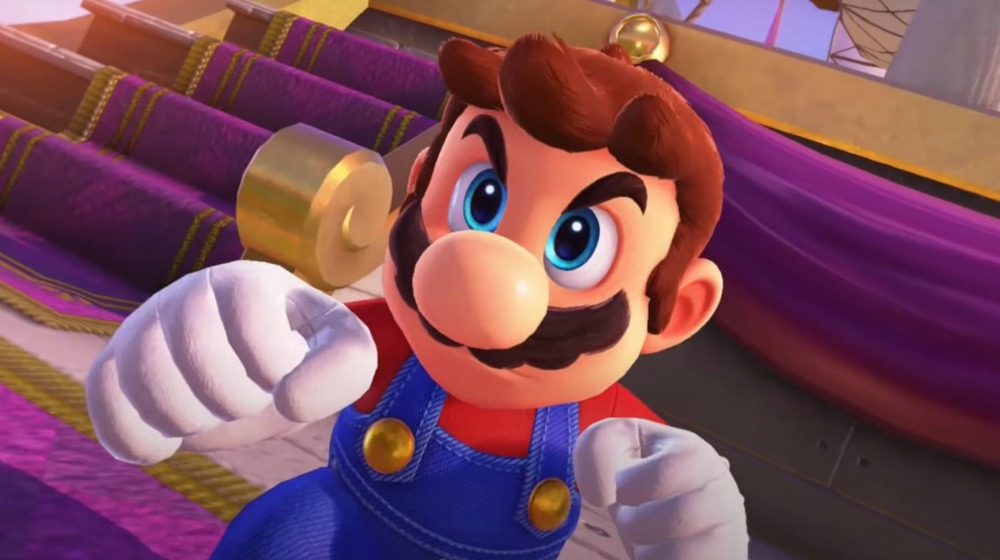 Mario's determined face