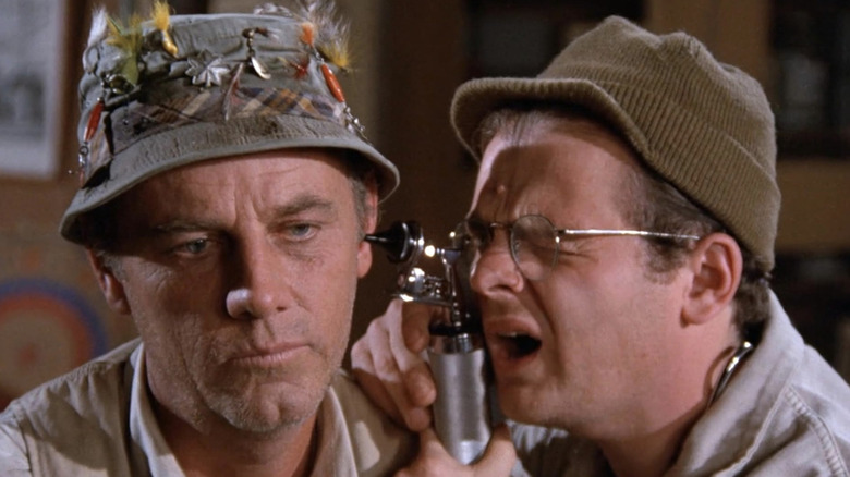 Radar checking Henry Blake's left ear on "M*A*S*H" (1972-1983)