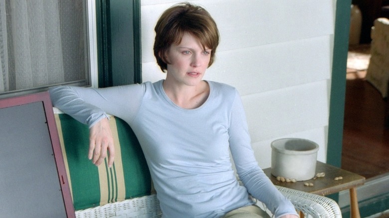 Lara Anderton sits