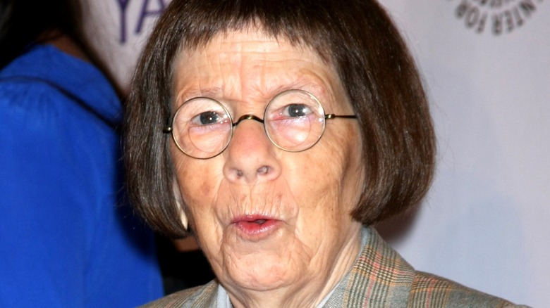 Linda Hunt posing at event