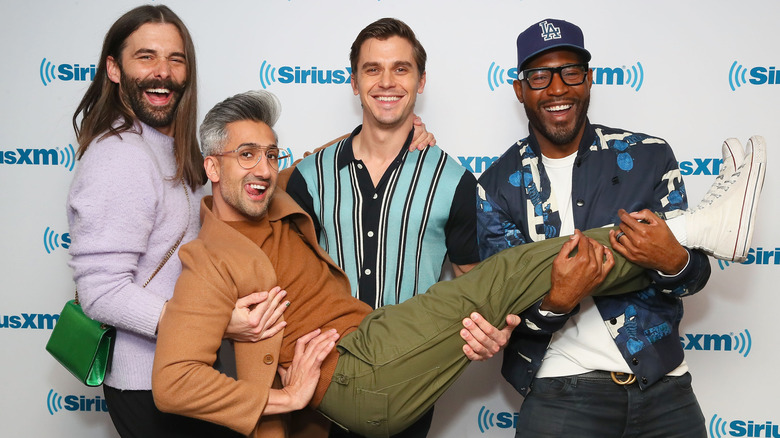 Jonathan, Tan, Antoni, and Karamo at Sirius Studios