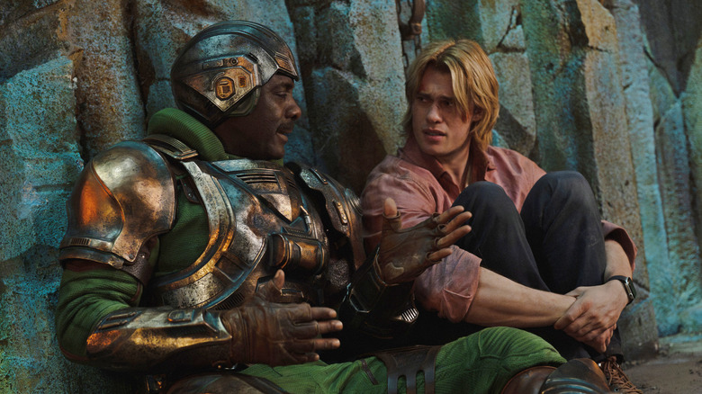 Prince Adam and Man-At-Arms talk in "Masters of the Universe" (2026)