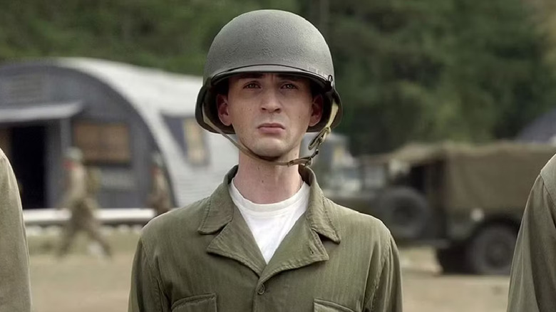 Puny Steve Rogers in boot camp in 