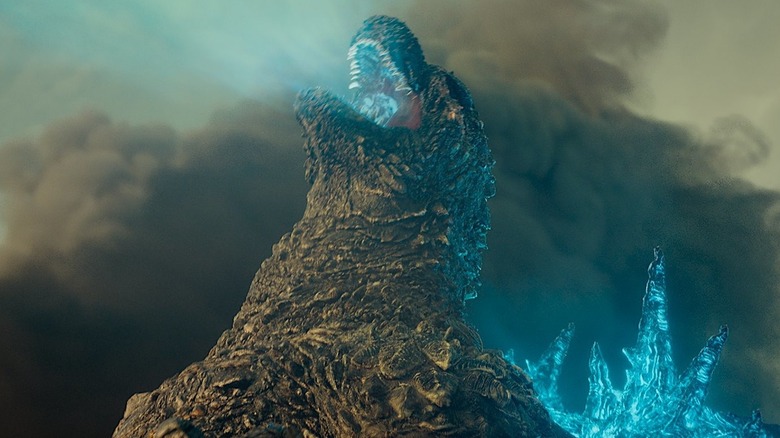 Godzilla charging up atomic energy
