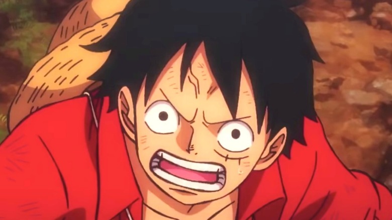 Luffy looking angry