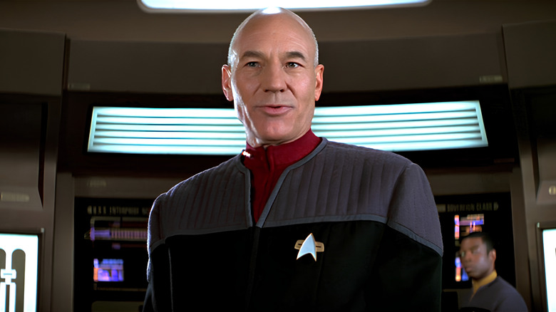 Captain Picard issues a command