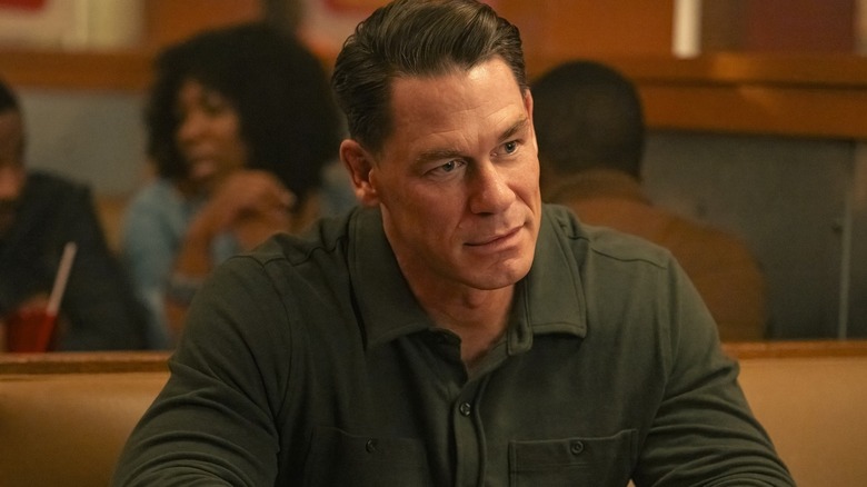 Christopher Smith at a restaurant on Peacemaker