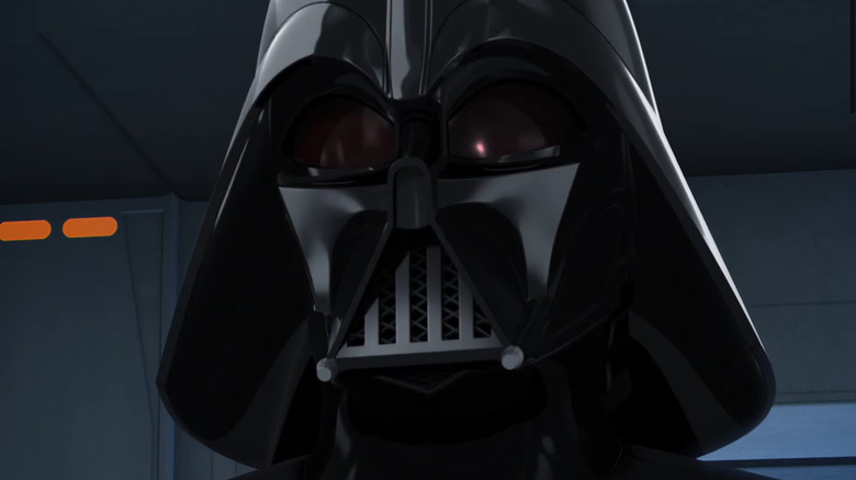Darth Vader glares