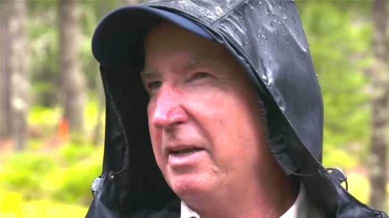 Gary grayton with hat and hood on curse of oak island