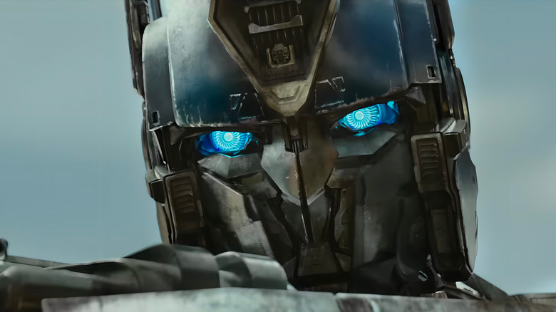 Optimus Prime looking intense