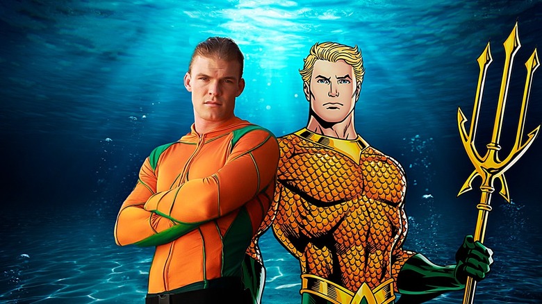 Ritchson's Aquaman with comic counterpart