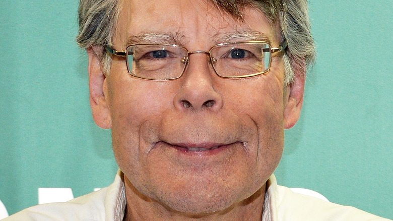 Stephen King wearing glasses