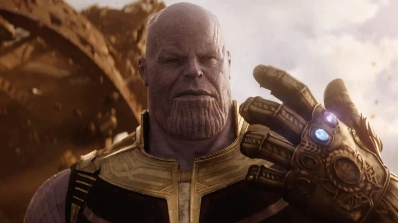 Thanos wielding the Infinity Gauntlet in "Avengers: Infinity War" (2019)