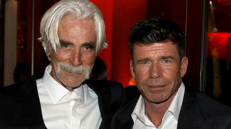 Sam Elliott and Taylor Sheridan at a formal event